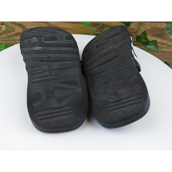 adidas Shoes Sz 2 Slide Boys Youth Black Synthetic Hook & Loop Medium - Picture 9 of 10